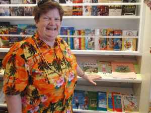 Curtis Curly-tail on sale at book store in the Bahamas