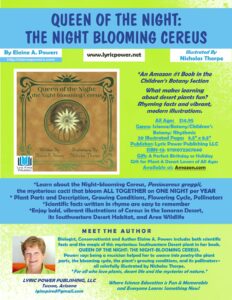 An infographic complete details of the book Queen of the Night: The Night-Blooming Cereus