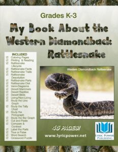 Book cover with photo of western diamondback rattler