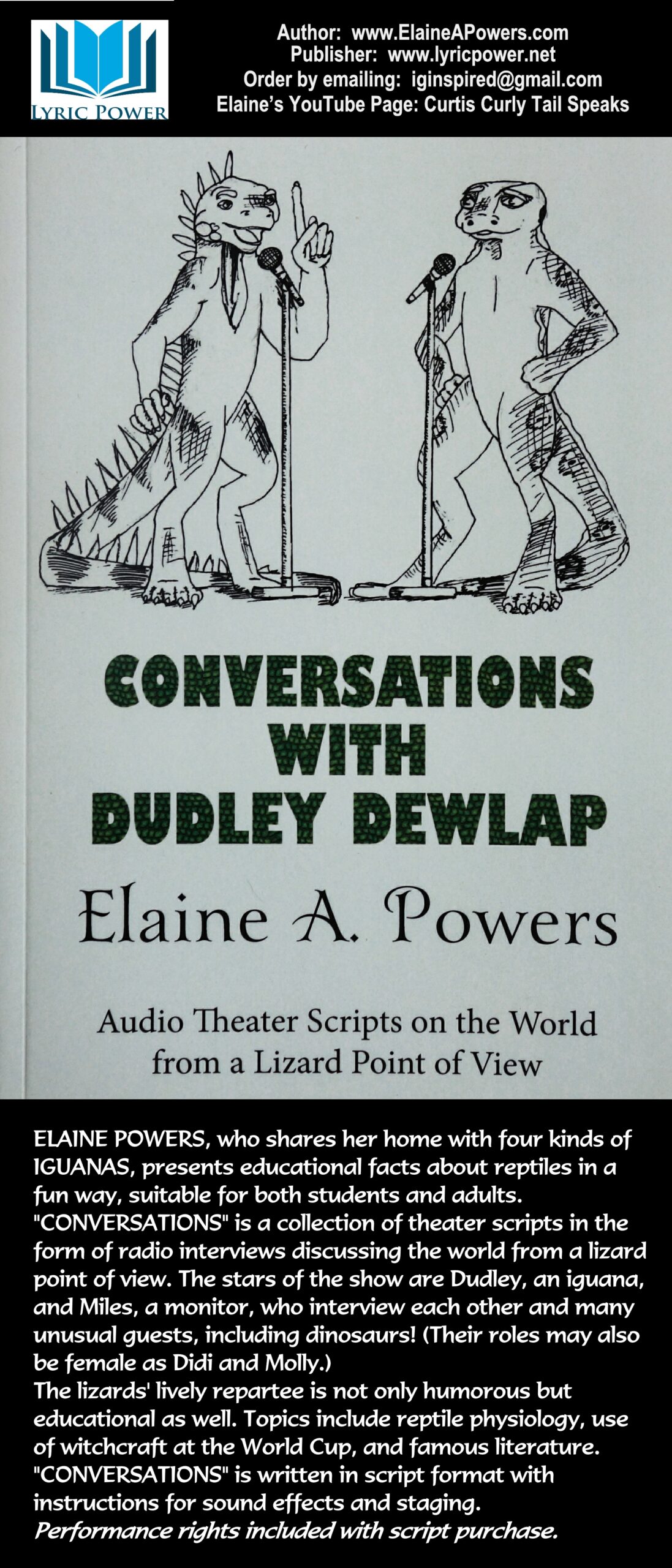 book cover of audio script Converations with Dudley Dewlap