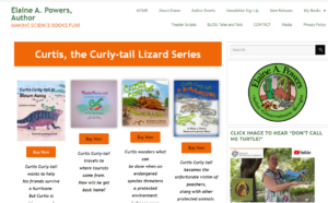 Screenshot of Curtis Curly-tail books