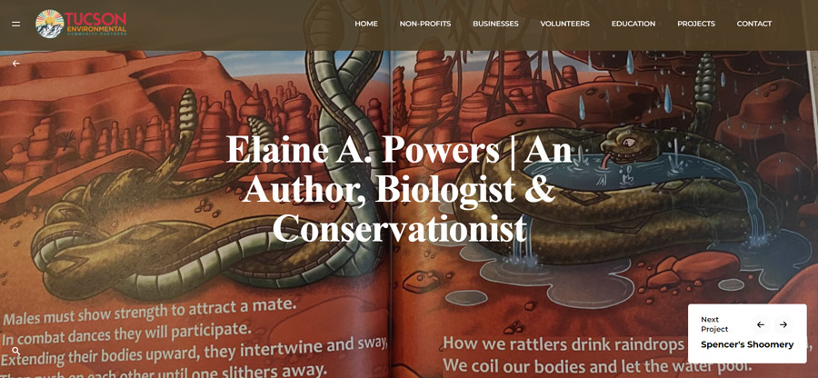 Author Elaine A. Powers Featured on Tucson Environmental Community Partners