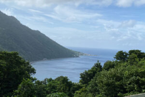A picturesque view from the mountainous Caribbean island nation of Dominica.