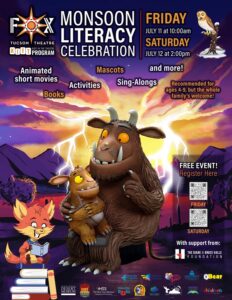 Fox Tucson Theatre Monsoon Literacy Celebration flyer. 